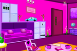 Pink colour kids room escape